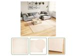 The Living Store Tappeto Huarte A Pelo Corto Morbido E Lavabile Beige 240X240 Cm