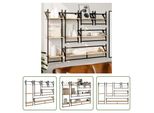 The Living Store Set Di Scaffali A Parete Da 6 Pezzi Con Aste Materiale In Legno Rovere Sonoma