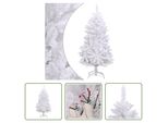The Living Store Albero Di Natale Artificiale Pieghevole Con Supporto Bianco 120 Cm