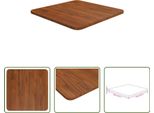 The Living Store Piano Del Tavolo Quadrato Marrone Scuro 40X40X1,5Cm Rovere Trattato