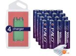Batteria Ricaricabile Agli Ioni Di Litio Da 1,5 V, Capacità 900 Mwh, Caricatore Incluso , 16AAA 4Caricatori, 1,5 V