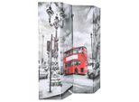 Vidaxl Divisorio Pieghevole 160 X 170 Cm London Bus Bianco E Nero