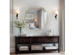 Artloge Specchio Da Parete Asimmetrico, Specchio Irregolare, Specchio Moderno Di Design Specchio Da Porta Senza Forma E Senza Cornice, 80Cm