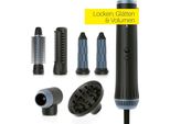 Vitalmaxx Air Curler Plus 6 In 1 Innovativa Tecnologia A Flusso D'aria Multi-Styler Arricciacapelli Asciugacapelli Spazzola Lisciante E Diffusore Asciugatura Styling Nero