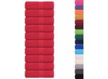 Vidaxl Asciugamani 10 Pezzi Frogn Rosso 30X30 Cm 100% Cotone