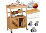 Relaxdays 10026765_0 Relaxdays Servierwagen Braun