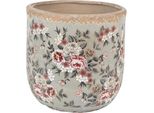 Fioriera Clayre & Eef Ø 17X16 Cm In Ceramica Grigia