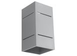 Lampada Da Parete Blocco Grigio 1Xg9 8W Alluminio 20X12X10Cm Sollux Lighting