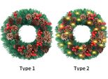 12 Pollici Ghirlanda Di Natale Con Pigne Rosso Frutta Buon Natale Appeso Ghirlanda Artificiale Per Porta D'ingresso Parete Decorazione Partito