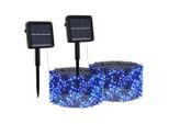 Vidaxl Luci Solari Da Fata 2 Pezzi 2X200 Led Blu Per Interni Ed Esterni