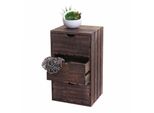 Kommode MCW-C62, Schubladenkommode Holzkiste, Shabby-Look Vintage 3 Schubladen 53X32X26Cm ~ Braun