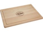 Tagliere Grande Rettangolo "Woody"" - Spessore 15 Mm In Legno Di Faggio Con Scanalatura Fresata - Perfetto Contro I Liquidi - Natura"
