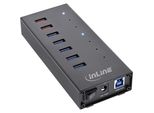 Hub Inline® 35395I Inline® Usb 3.2 Gen.1, 7 Porte, Alloggiamento In Alluminio, Nero, Con Alimentatore Da 2,5 A