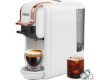 Macchina Da Caffè, Pressione Pompa 19 Bar, Capacità 2 Tazze, Serbatoio Acqua 0,6 Litri, Bianco, Ue