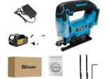 Seghetto Alternativo Elettrico, Potenza 1000W, Velocità 0-3500 Giri/Min, Corsa 26 Mm, 2 Batterie