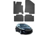 2011-2017 Hyundai I30 Tappetini In Gomma Nera 4 Pezzi