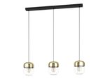 Eglo 900551 Maryvilla E27 Tripla Lampada A Sospensione 870X170Mm Oro Nero