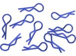 10Pcs Rc Car Shell Clip Rshape Metal Body Clips Pins FüR 1/5 1/6 1/8 1/10 Auto (Bleu) Bleu
