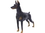 Simulazione Animale Modello Bambini Educazione Precoce Cane Statua Giocattolo Nero Doberman