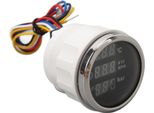Manometro Della Temperatura Dell'acqua, Della Velocità E Della Pressione Dell'olio 52 Mm 3 In 1 Display Digitale Per Rv Yacht Barca Da Pesca Dc 9 A 32 V Quadrante Nero Lunetta Argento