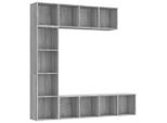 Set Di 3 Mobili Libreria/Tv Grigio Sonoma 180X30X180 Cm