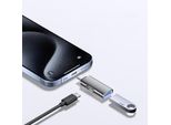 Inf Adattatore Otg Da TYPE-C A Usb 3.0 + Tc Charging, Design Ovale - Trasferimento Dati Ad Alta Velocità E Ricarica Rapida Pd Grigio