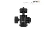 Walimex Pro Mini Ball Head Double Shoe Con 2 Slitte A Contatto Caldo, Attacco Da 1/4 Di Pollice, Caricabile Fino A 5 Kg, Testa Del Treppiede Ruotabile Di 360° E Orientabile Di 180°, Attrezzatura Per Fotocamere, Luce Led, Smartphone