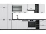 Vicco Cucina Componibile Fame-Line, 355 Cm , Pt Antracite, Bianco Casa Di Campagna/Antracite