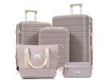 Koffer-Set M/L/XL, ABS-Hartschale, 360° Rollen, Schloss, mit Kulturbeutel