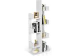 Costway Libreria A Forma Di Albero, Scaffale In Piedi Con 8 Scomparti, Mensola, Scaffale Portaoggetti Per Soggiorno, Camera Da Letto, Ufficio, 50 X 25 X 145 Cm (Bianco)
