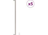 Vidaxl Maniglie Per Mobili 5 Pezzi Argento 480 Mm Acciaio Inox