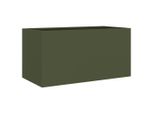 Vidaxl Fioriera Verde Oliva 62X30X29 Cm In Acciaio