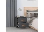 Maison Exclusive - Comodino Grigio 40X34X45 Cm In Legno Massello Di Pino