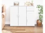Maison Exclusive - Credenza Bianca 91X29,5X75 Cm Materiale Ligneo