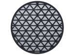 Vidaxl Tappeto Per Esterni Arakil Black Ø120 Cm Pp