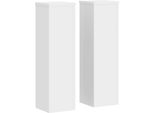 Vidaxl Supporto Per Piante 2 Pz. Bianco 17X17X60 Cm Materiale A Base Di Legno