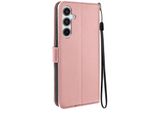 Mayaxess, Custodia A Portafoglio Samsung Galaxy A55 Funzione Stand Con Cinturino, Oro Rosa