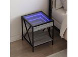 Vidaxl Comodino Con Infinity-Led Grigio Sonoma 40X40X49 Cm