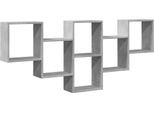 Vidaxl Scaffale A Muro Grigio Cemento 159X18X66 Cm Materiale A Base Di Legno