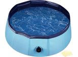 Piscina Per Cani Fudajo 80 X 20 Cm Piscina Antiscivolo Per Cani, Piscina Pieghevole Per Cani In Pvc, Vasca Per Cani Con Bordi Rinforzati, Piscina Portatile Per Cani
