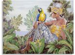 Murale Dipinto 120 X 90 X 3 Cm Tela Di Pino Multicolore