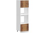 Vidaxl Armadietto Per Cucina 2 Pezzi. Materiale A Base Di Legno Kalmar Con Aspetto Di Legno Rigenerato
