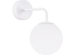 Lampada Da Parete Astral 1 Bianco 1Xg9 8W Acciaio/Vetro 21X22X10Cm Sollux Lighting