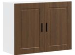 Vidaxl Parete Attrezzata Da Cucina Porto Brown In Legno Effetto Rovere