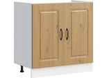 Vidaxl Base Lavello Kalmar Artisan Rovere 80X46X81,5 Cm