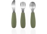 Zopa Posate Per Bambini In Silicone, Verde Bosco