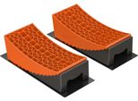 Set Di 2 Cunei Wiltec Per Camper, Cunei Rotondi 42,4 X 17 X 17,4 Cm, Cunei Per Ruote 20,7 X 17 X 9,6 Cm, Cunei Di Livellamento Per Caravan In Hdpe, Incl. Tappetino In Gomma E Borsa Di Trasporto
