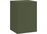 Vidaxl Supporto Per Piante 3 Pezzi Verde Oliva 24 X 24 X 75 Cm Acciaio