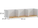Vicco Libreria Da Parete Tomy, 90 X 20 Cm, Rovere Bianco/Dorato