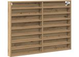 Vidaxl Vetrina Con Ripiano Rovere Artigianale 100 X 8,5 X 75 Cm Materiale A Base Di Legno